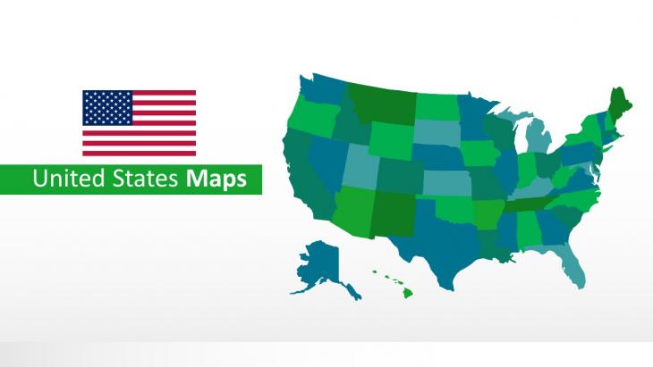 USA Maps PowerPoint Template | Slide in a Box